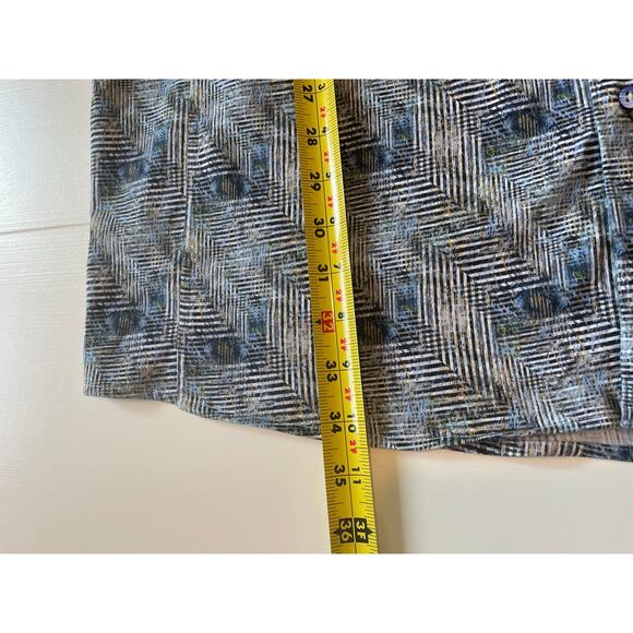7 Downie St. London Couture Button Down Shirt Sz 2XLT Short Sleeves Stretch - Picture 11 of 11